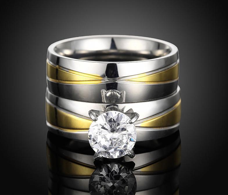 Stainless Steel Double Colour Split Ring