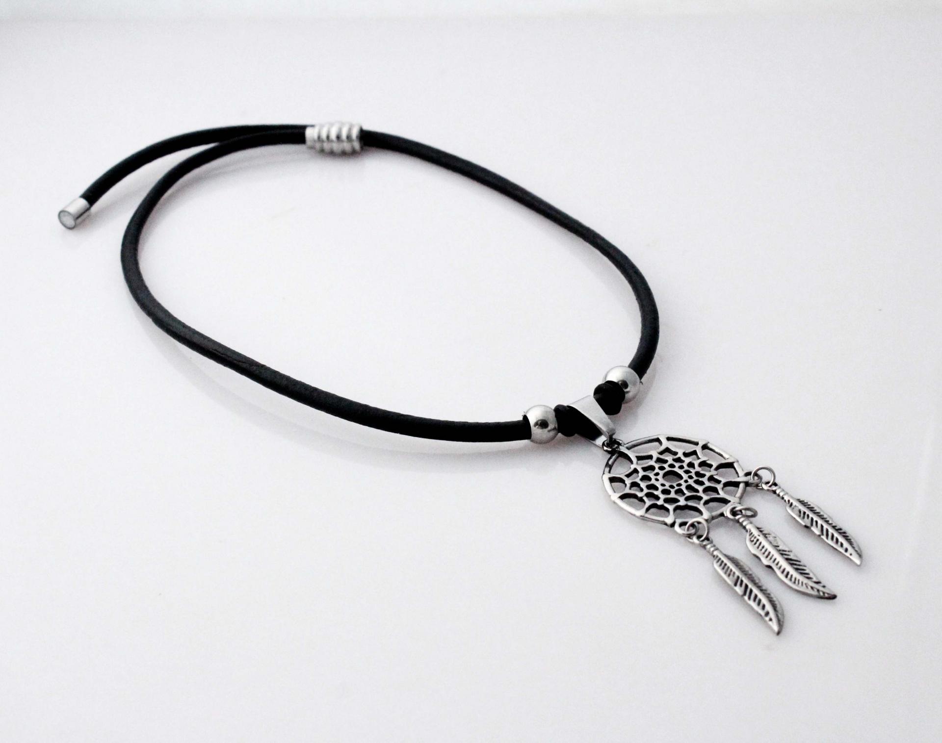 Dream Catcher Genuine Leather Choker