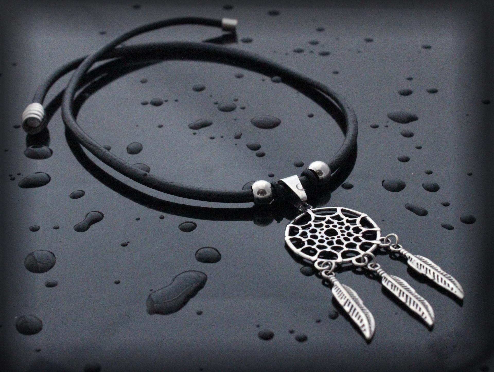 Dream Catcher Genuine Leather Choker