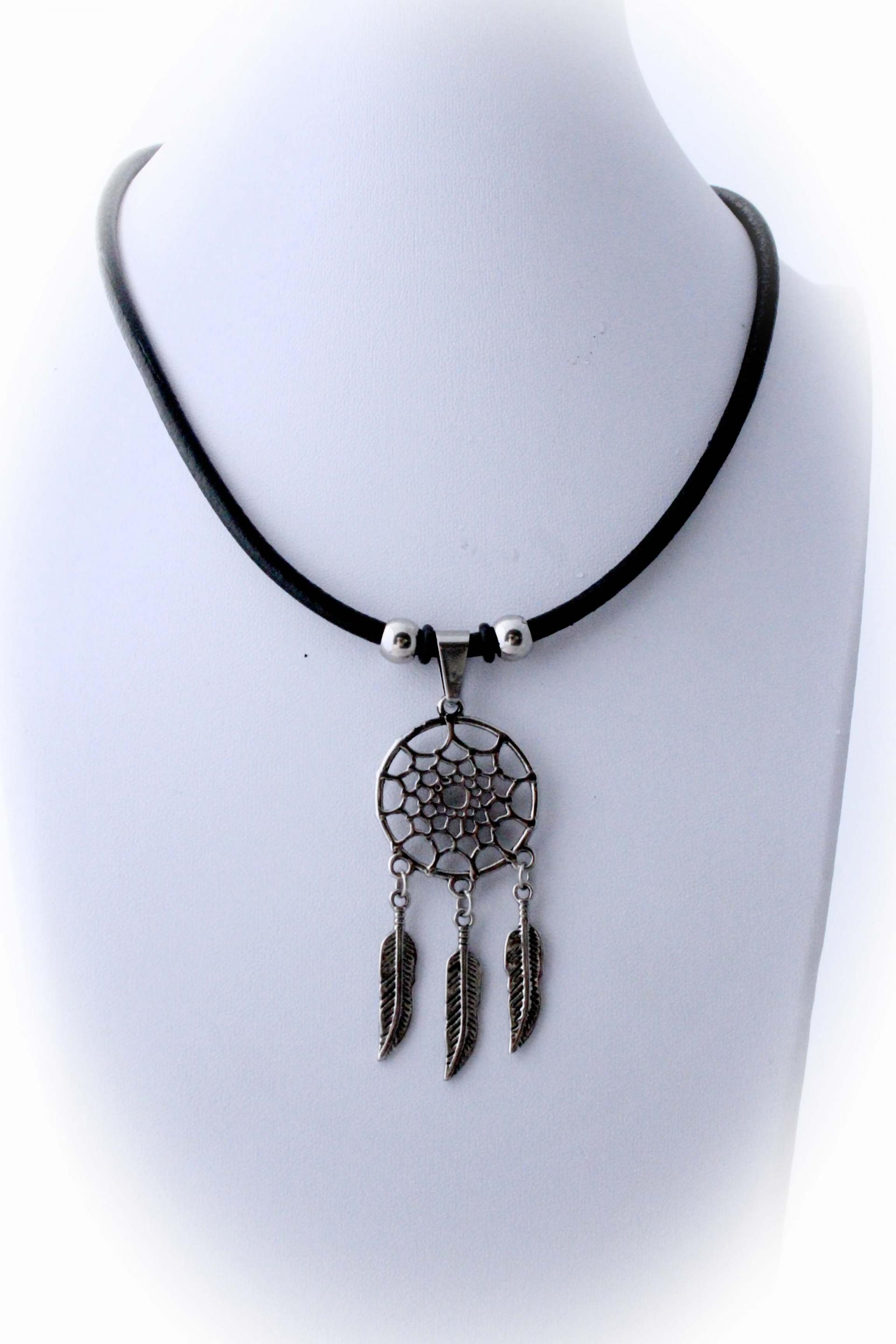 Dream Catcher Genuine Leather Choker