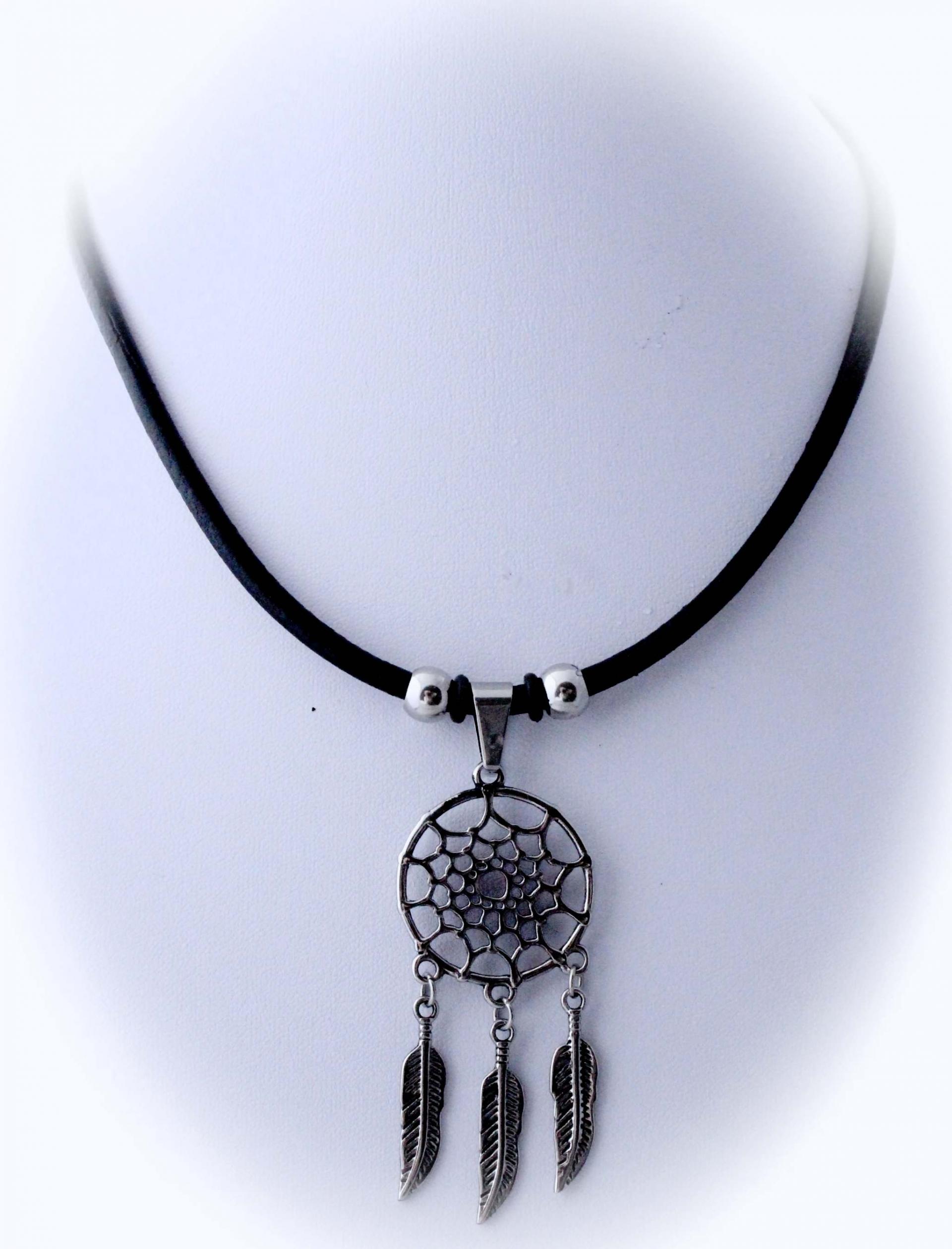 Dream Catcher Genuine Leather Choker