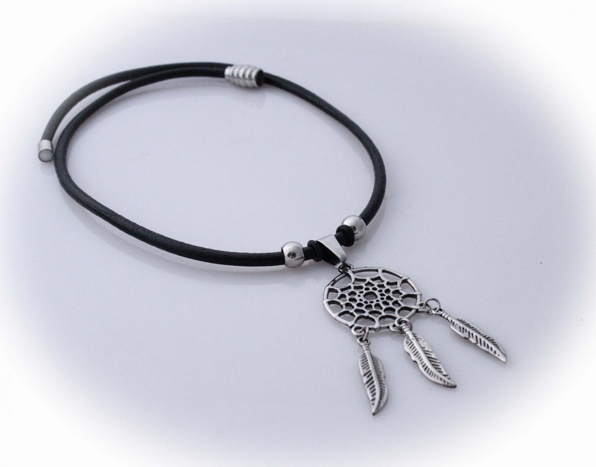 Dream Catcher Genuine Leather Choker