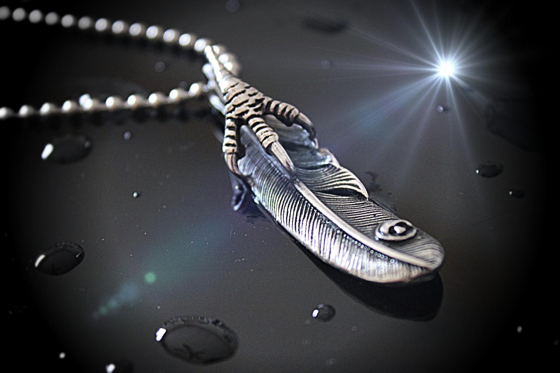 Eagle Claw Feather Pendant - Stainless Steel