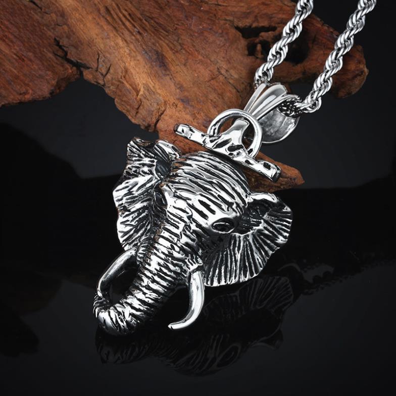 Elephant Pendant - Stainless Steel Statement Piece