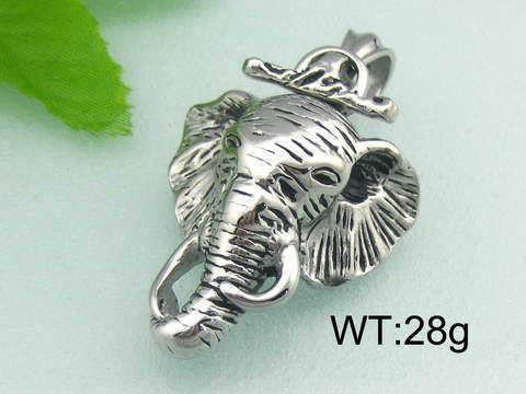 Elephant Pendant - Stainless Steel Statement Piece