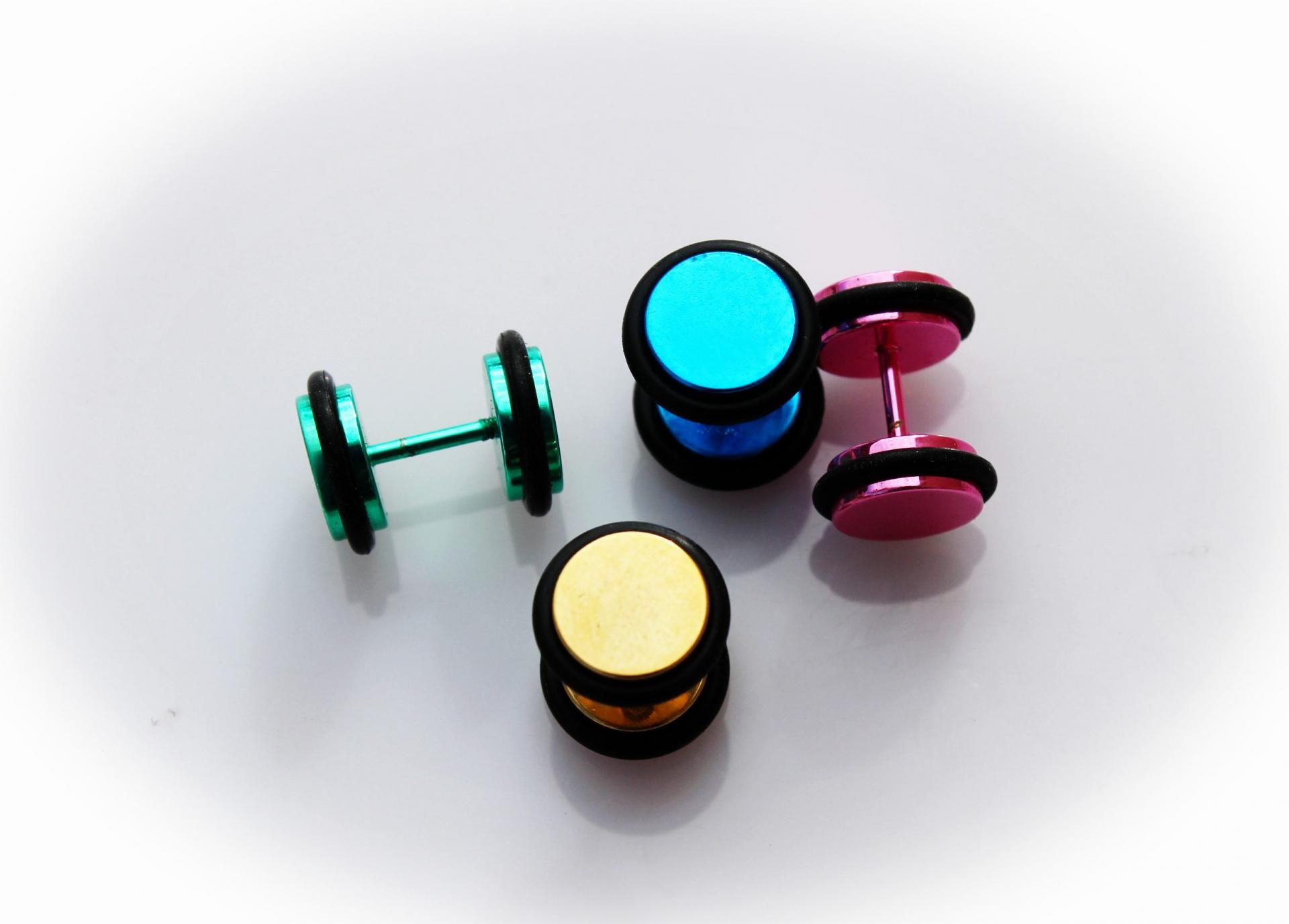 Fake ear plug designs from Chrissie C in the WOW Jewellery collection