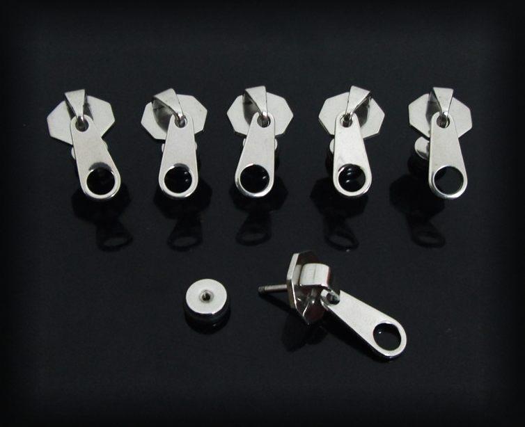 Fake Ear Plug Ear Stretcher - Zipper Style