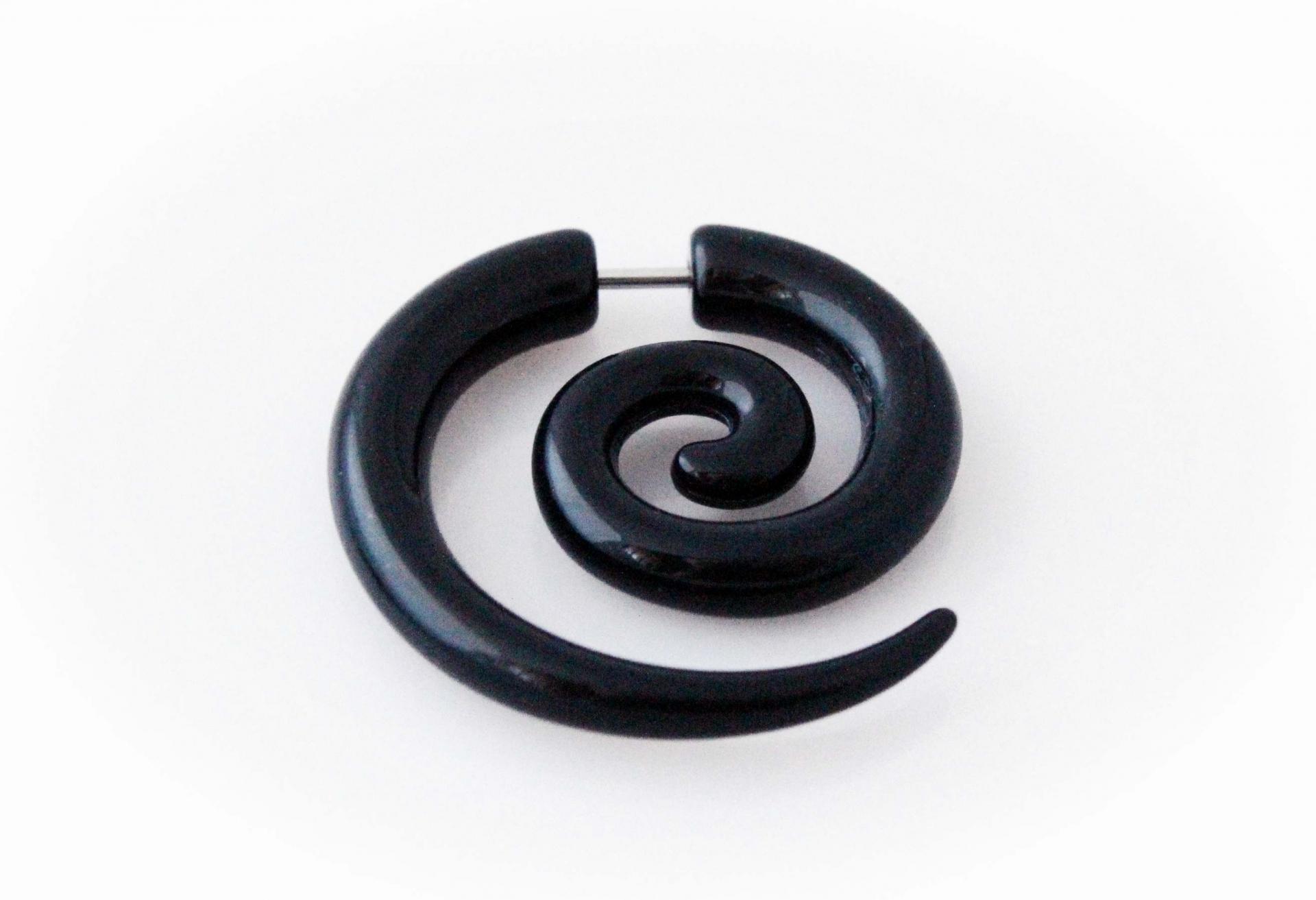TAFX12-K Sold as a Pair Tribal Swirls Printed All Acrylic Spiral Fake WildKlass Taper