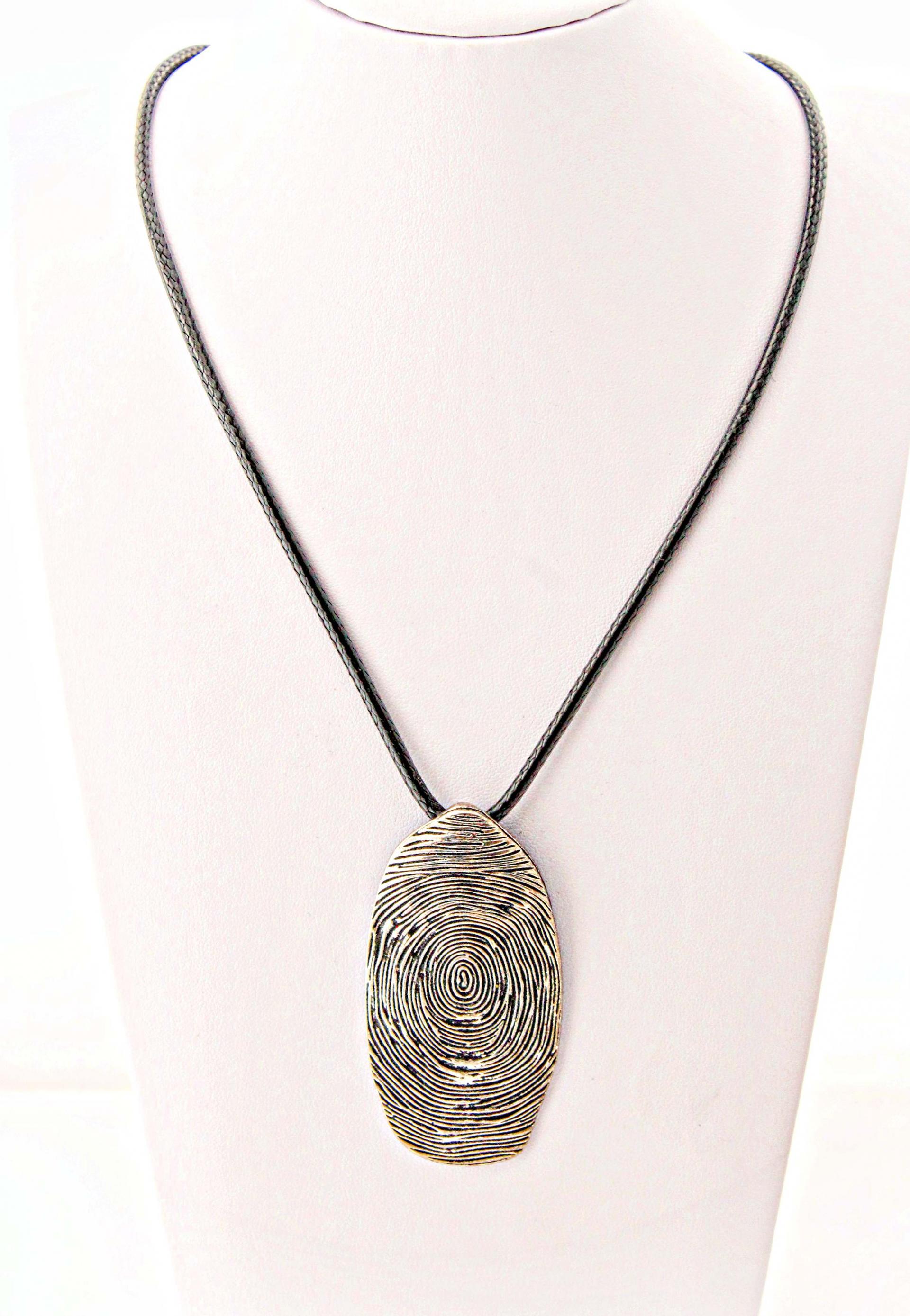 Fingerprint Design Long Necklace -Customisable