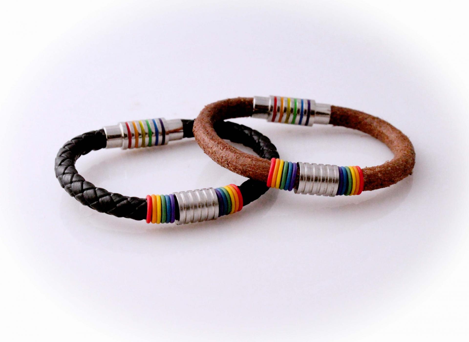 Rainbow Flag Gay Pride Bracelet - Customisable!