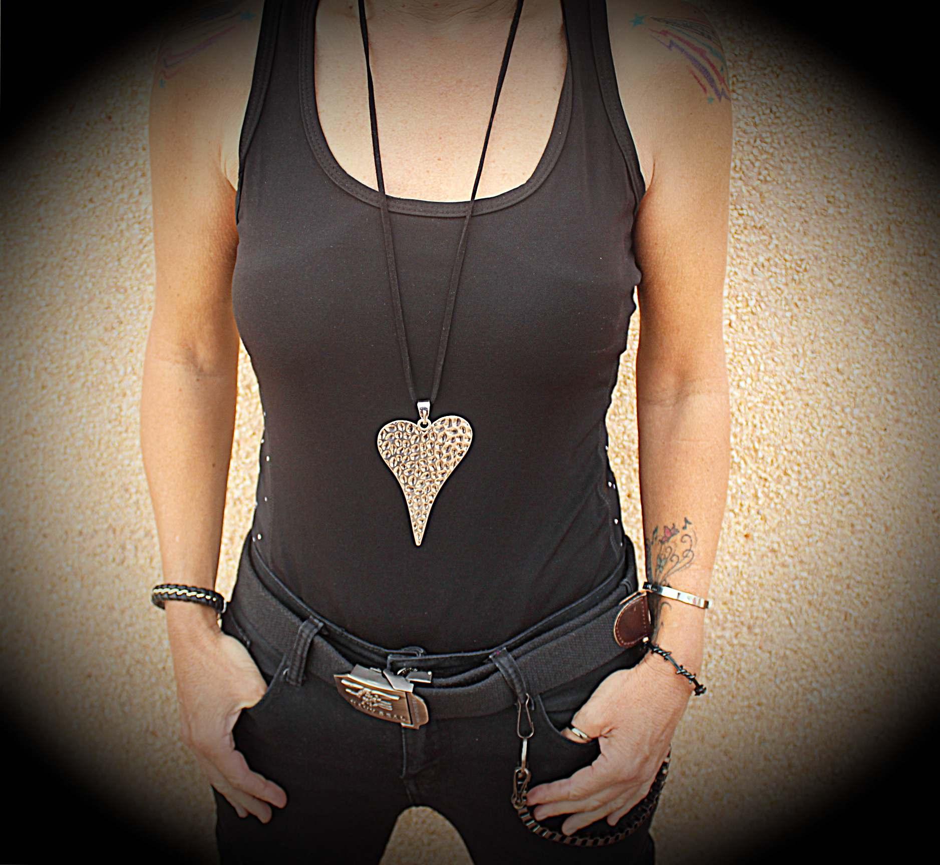 Oversized Heart Pendant From Chrissie C