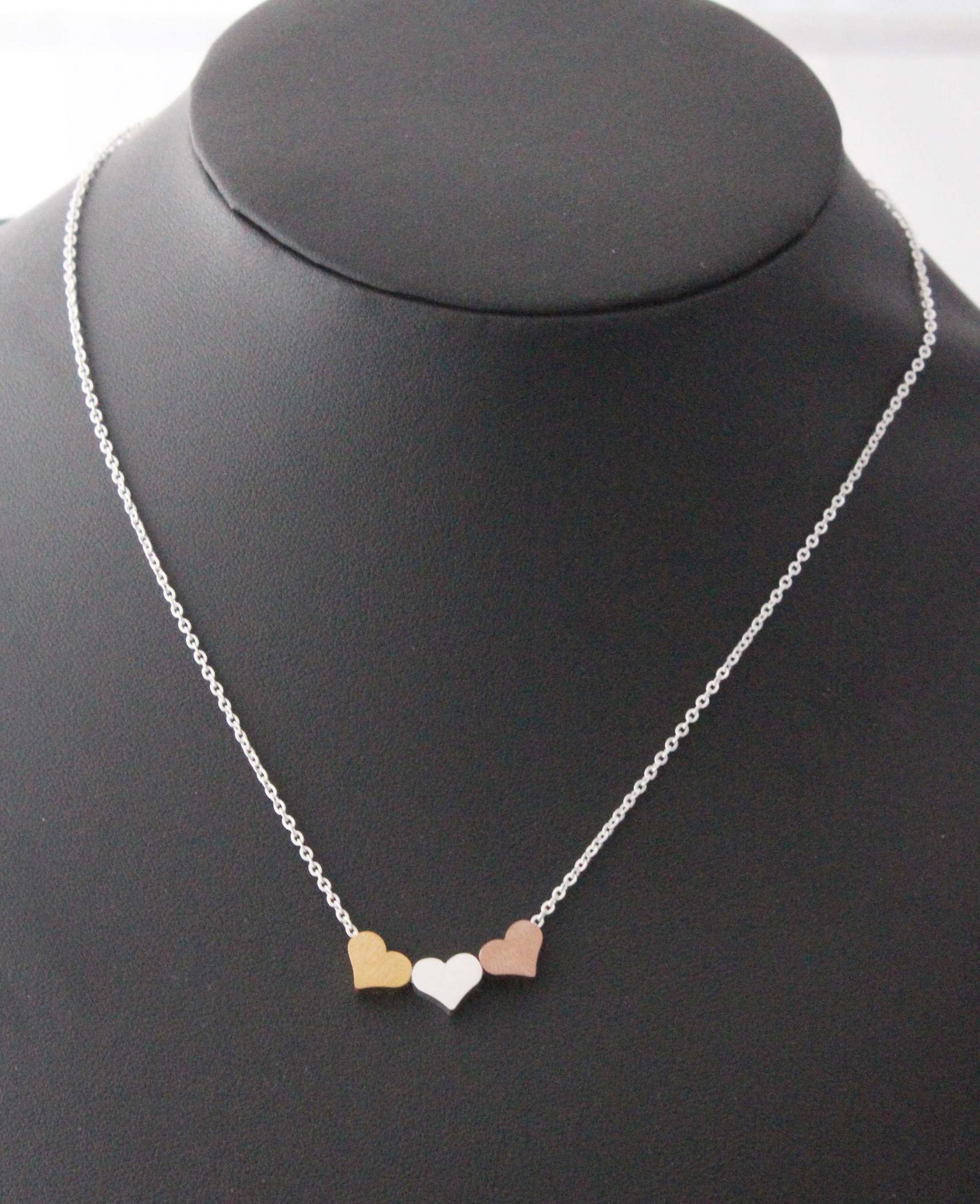 Triple Heart Delicate Necklace