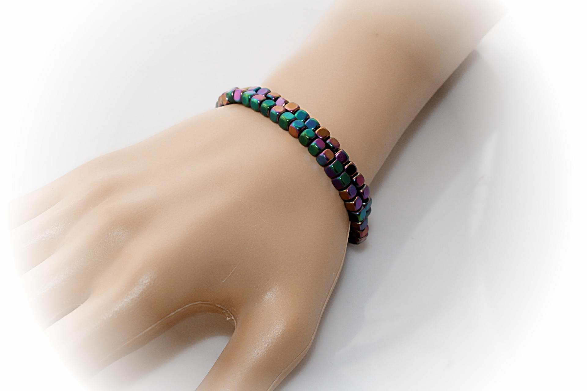 Hematite  Rainbow Double Layer Bracelet