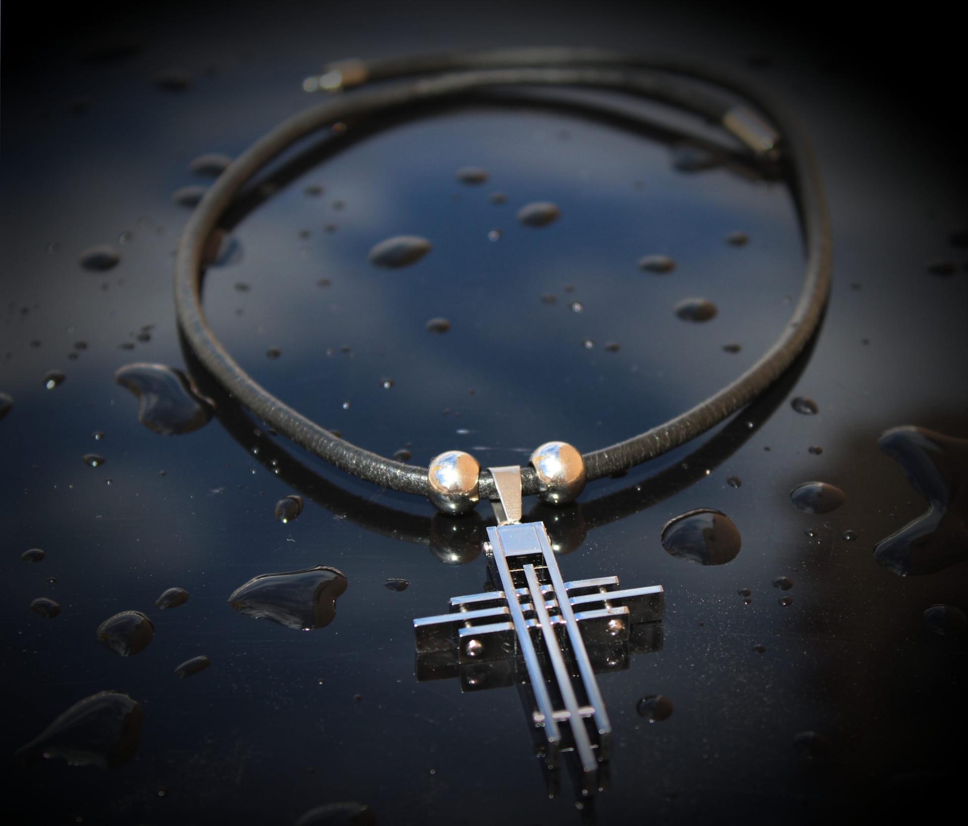 Hollow Cross Steel Choker - Statement Unisex Choker