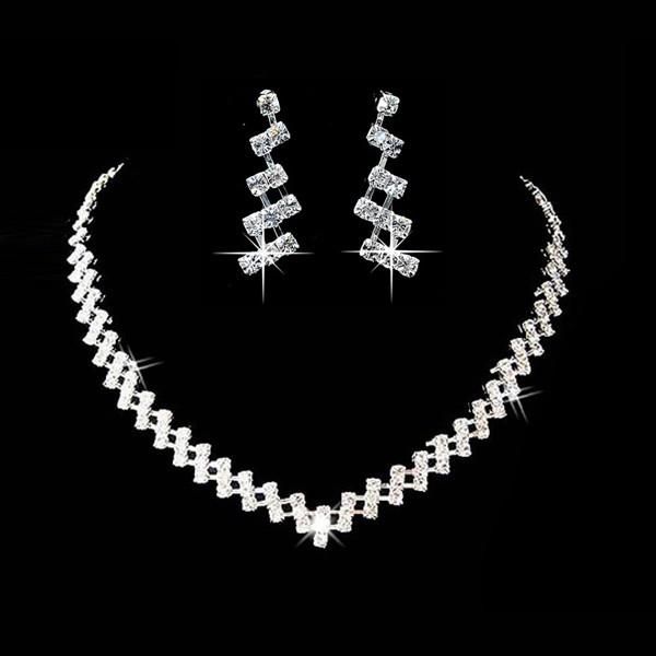 Crystal Jewellery Set - Choker and Earrings