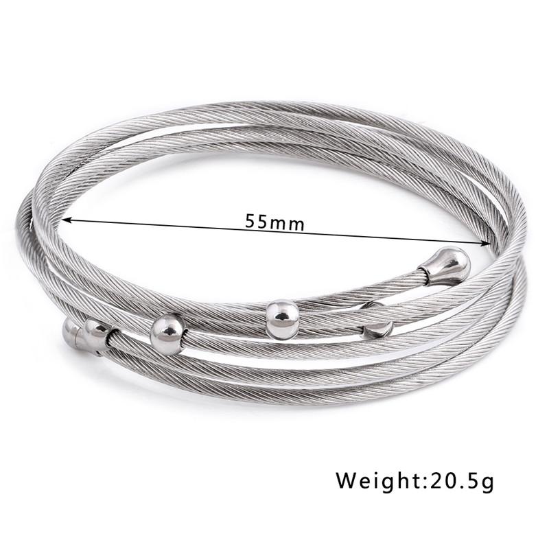 Twist Wire Mesh Bracelet - Stainless Steel