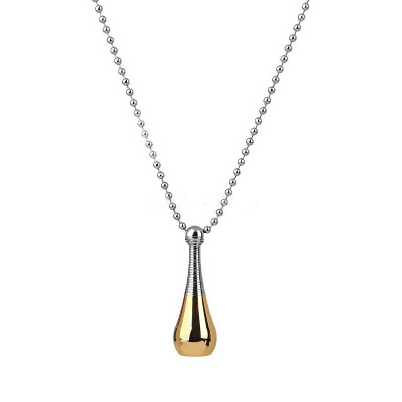 Bottle / Urn Pendant - Stainless steel - Ashes, essential oils & perfume