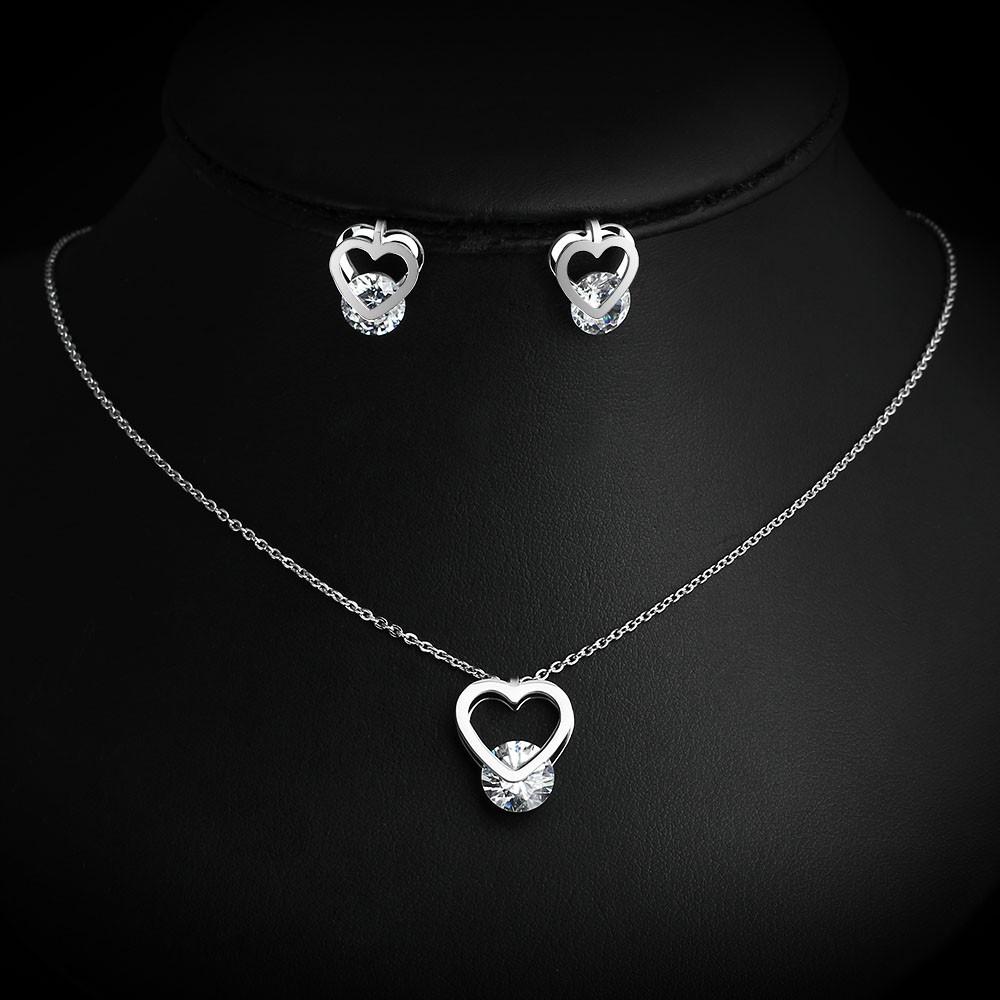 Heart Shaped Stainless Steel Jewellery Set