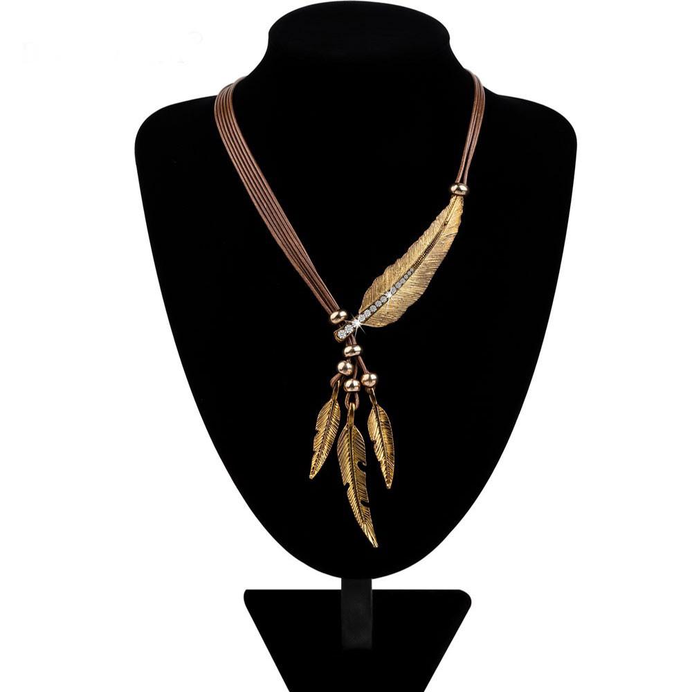 Vintage Feather Choker Necklace