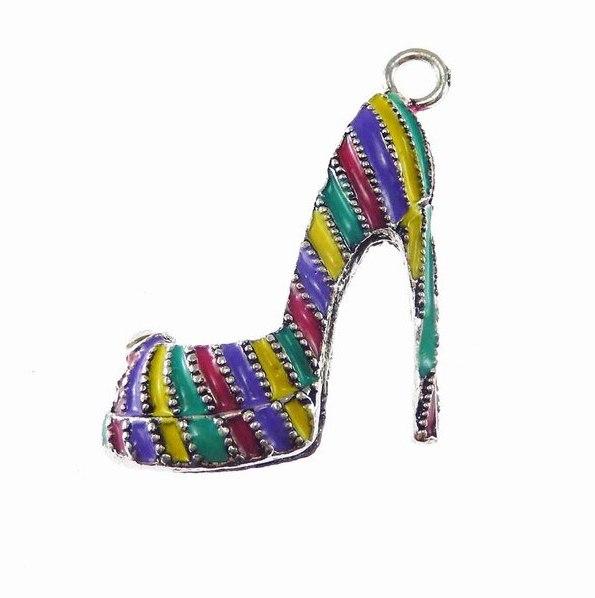 Large Colourful High Heeled Shoe Pendant