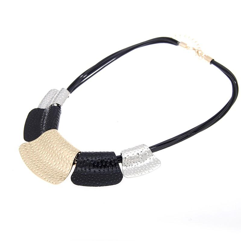 Punk Geometric Bib Choker Necklace