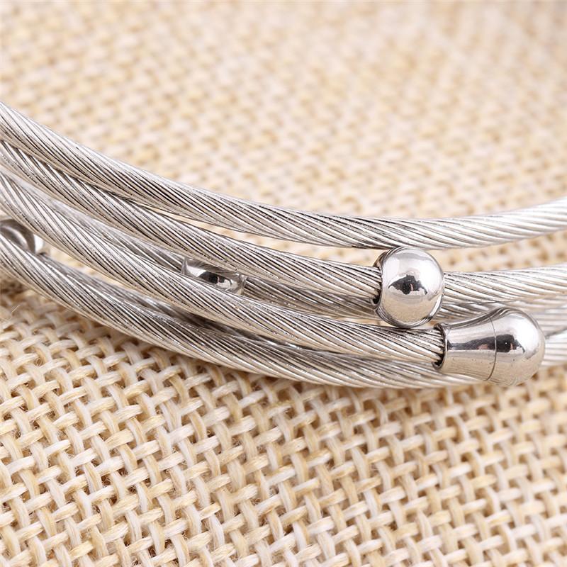 Twist Wire Mesh Bracelet - Stainless Steel