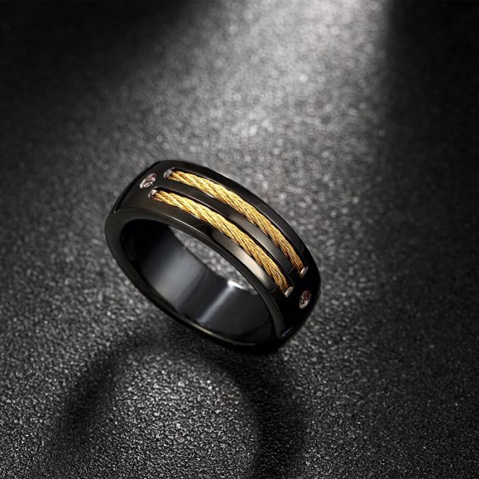 Titanium Ring - Cable & Screw Design - Unusual!