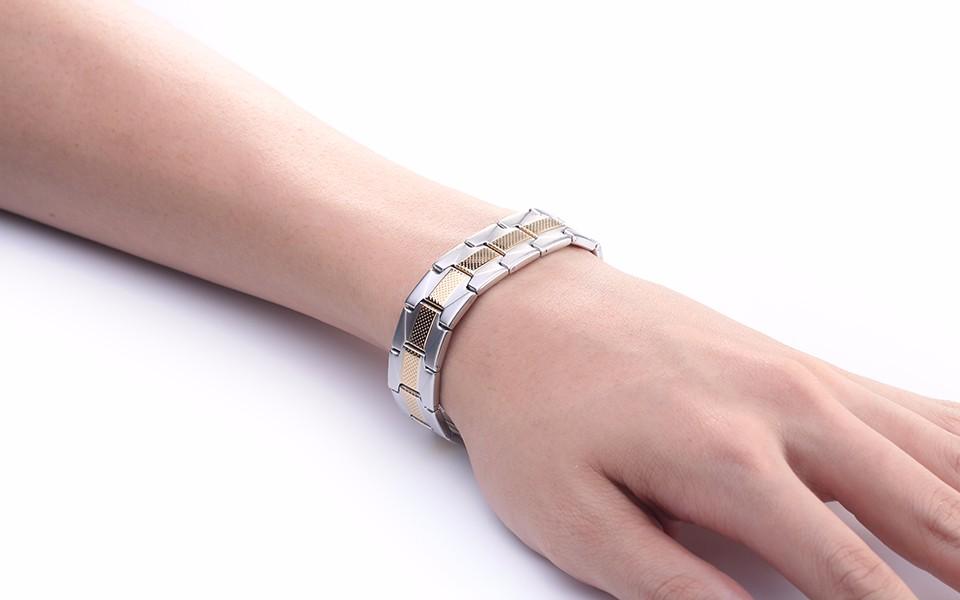 Stainless Steel Link Chain Bracelet - Gold & Silver Fusion