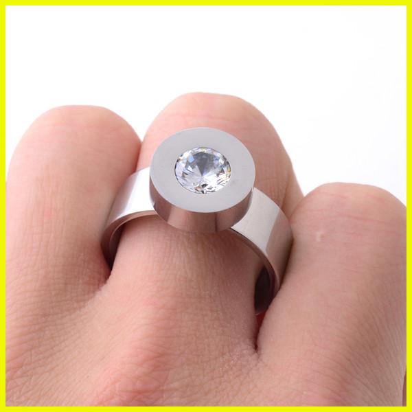 Stainless Steel Stud Ring - Change the Gems!