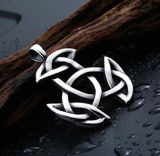 Geometric Triquetra Trinity Knot Stainless Steel Pendant