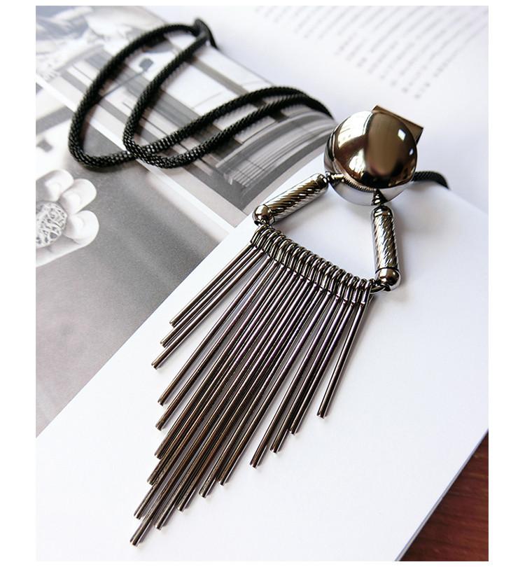 Punk Triangle Tassel Long Necklace