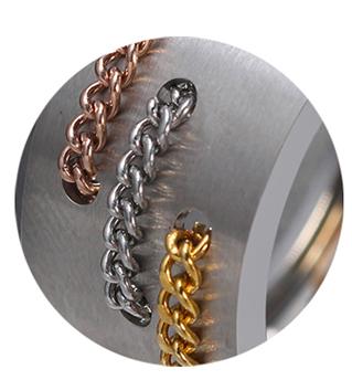 Stainless Steel Triple Colour Chain Ring