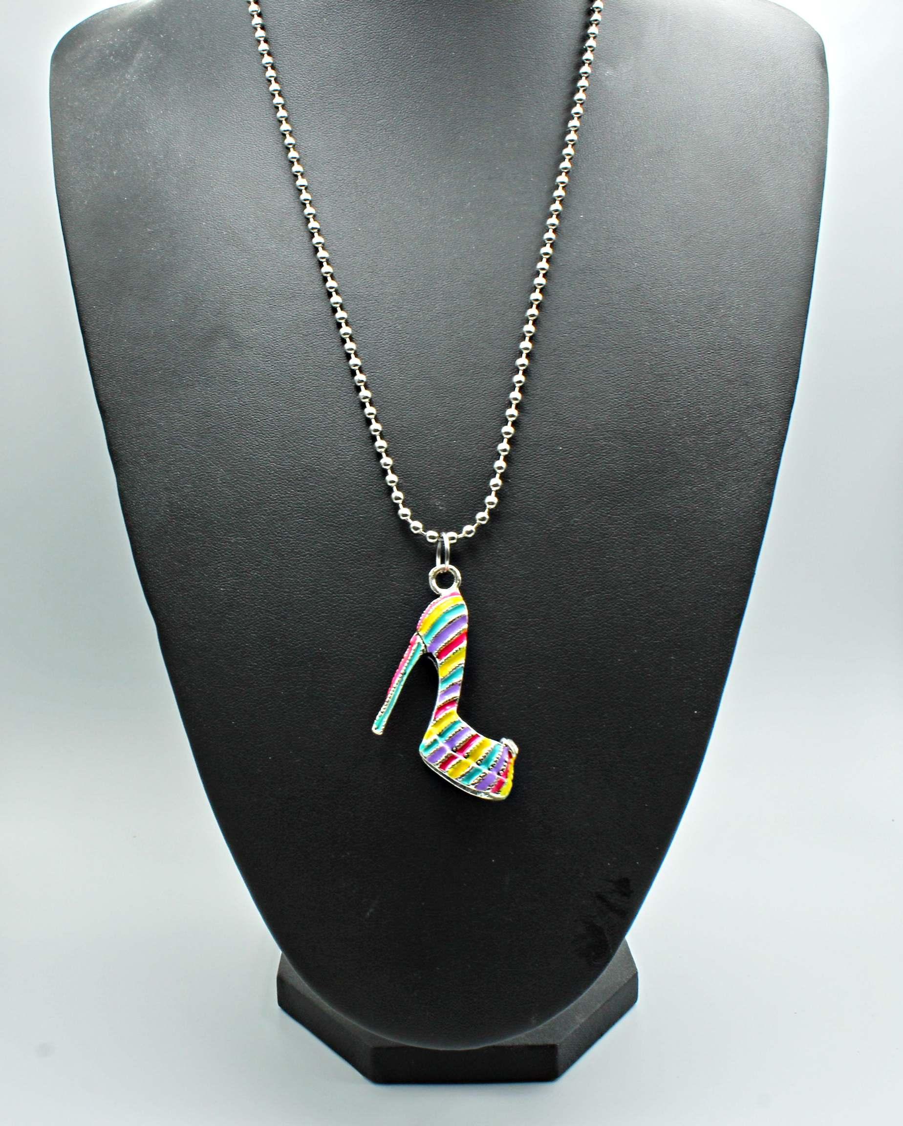 Large Colourful High Heeled Shoe Pendant