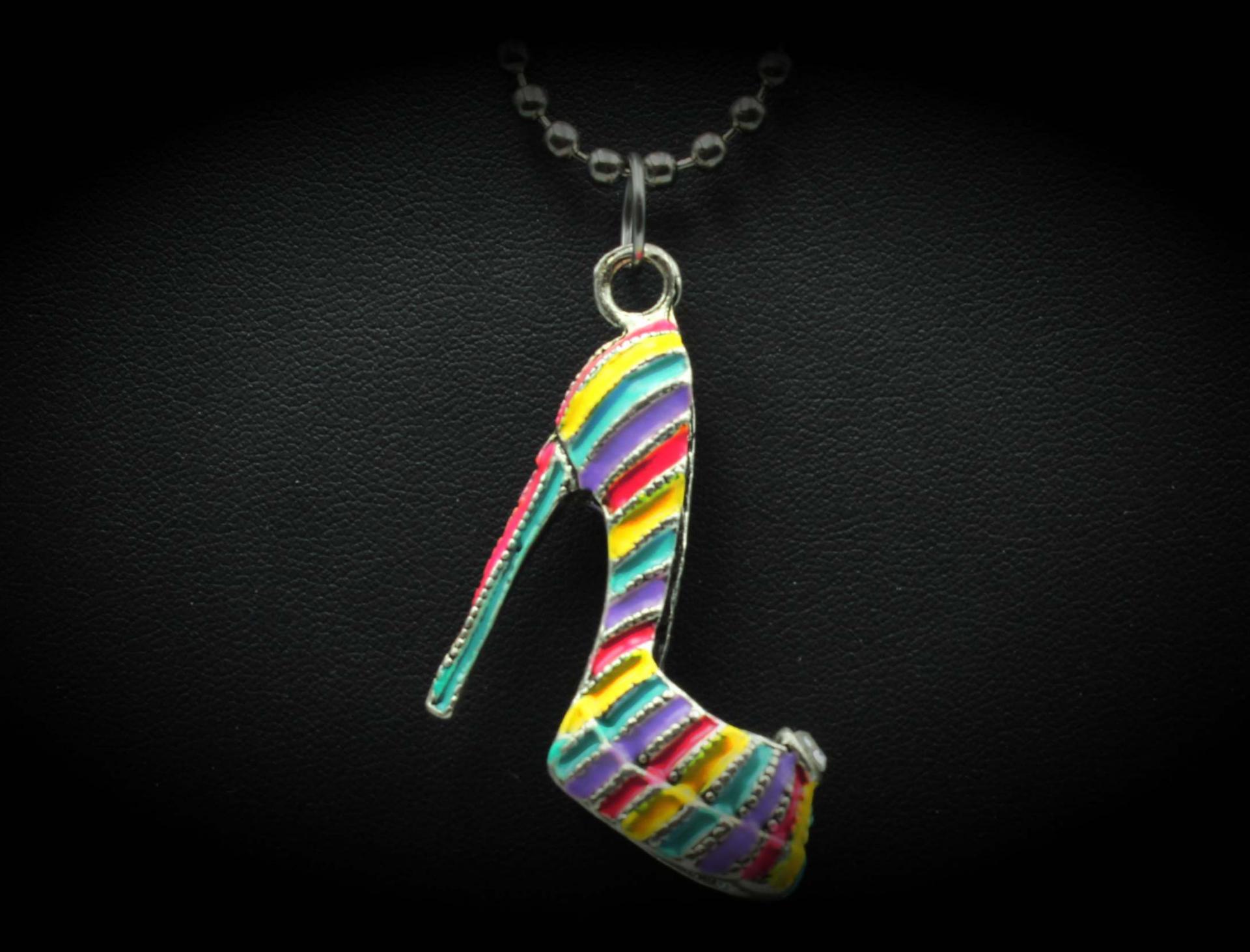 Large Colourful High Heeled Shoe Pendant