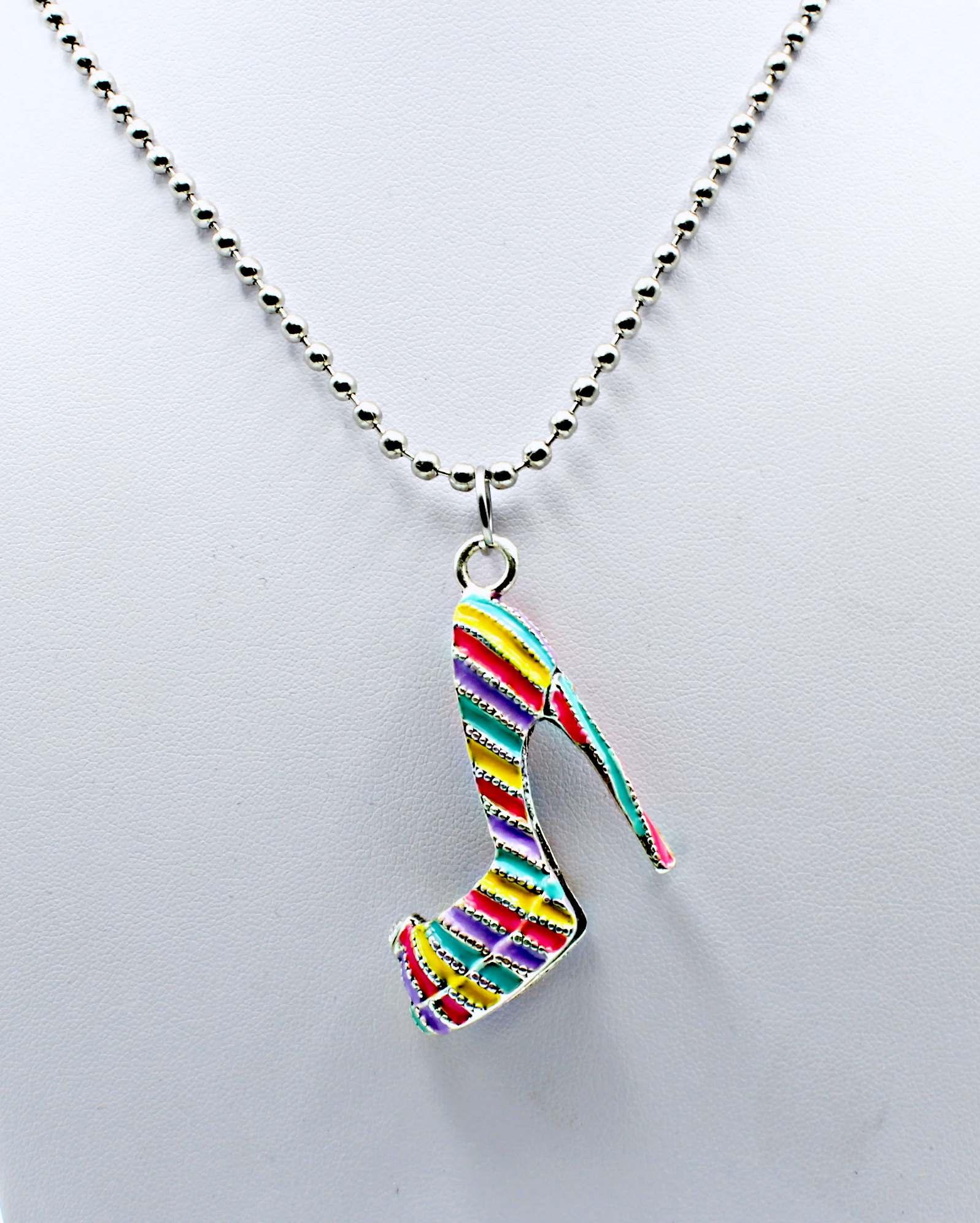 Large Colourful High Heeled Shoe Pendant