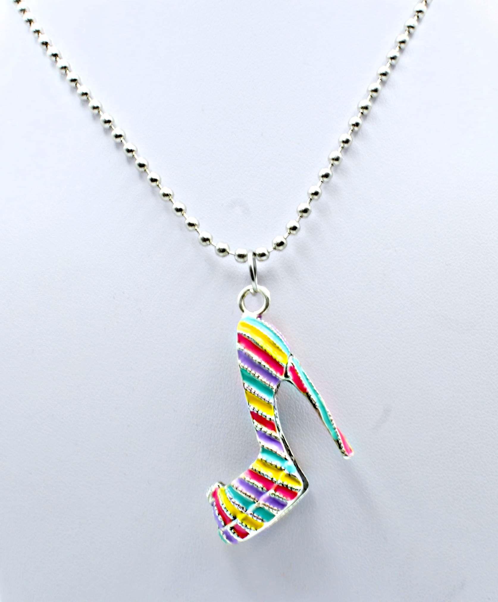 Large Colourful High Heeled Shoe Pendant