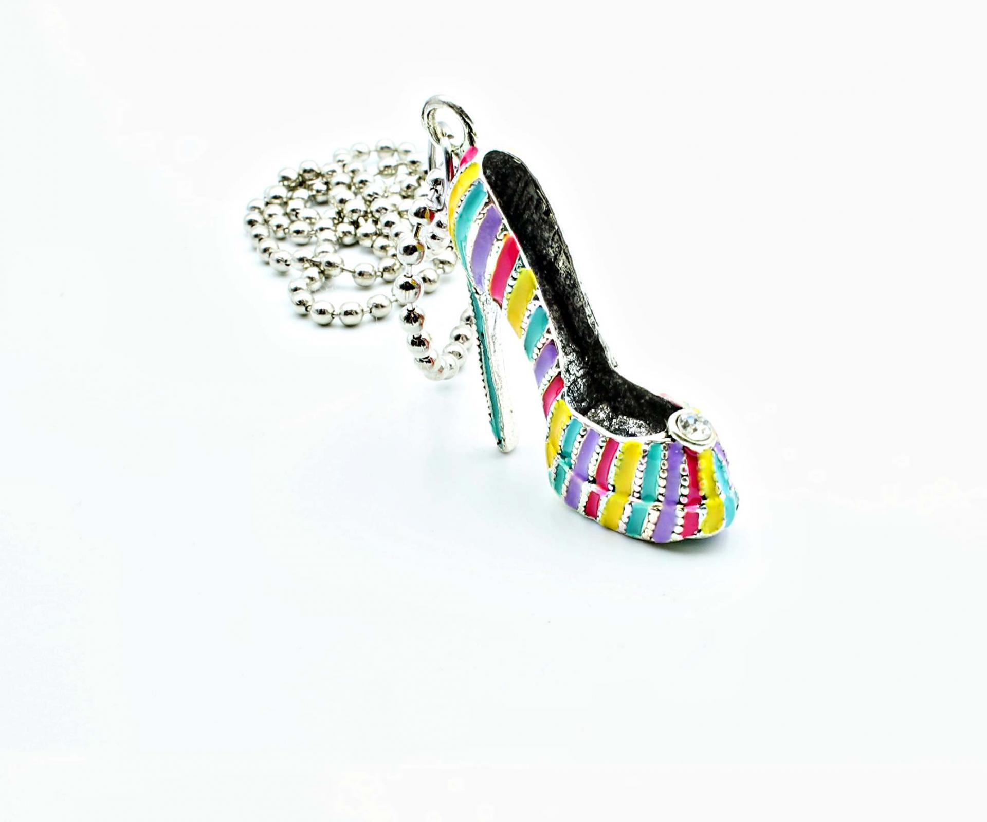 Large Colourful High Heeled Shoe Pendant