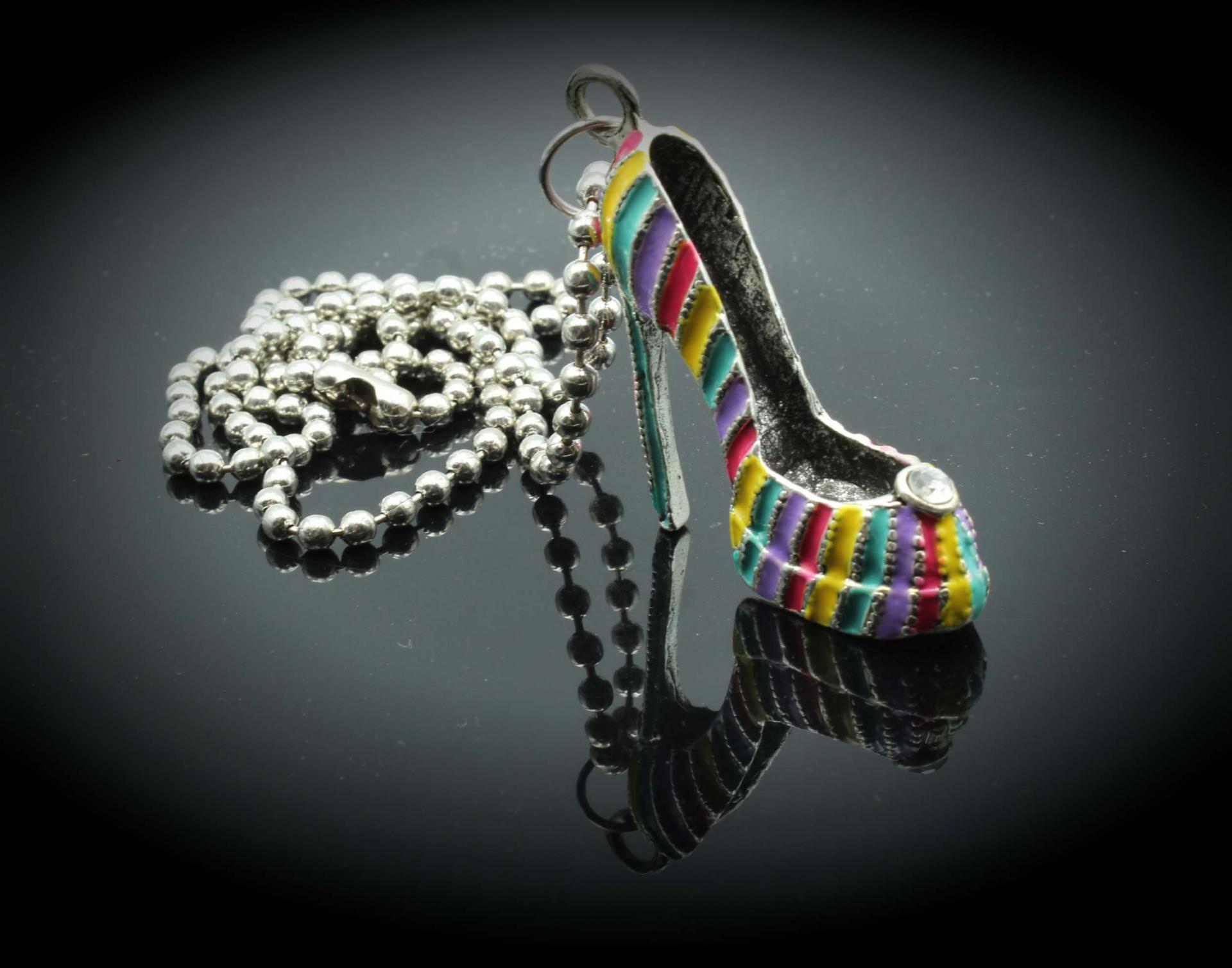 Large Colourful High Heeled Shoe Pendant