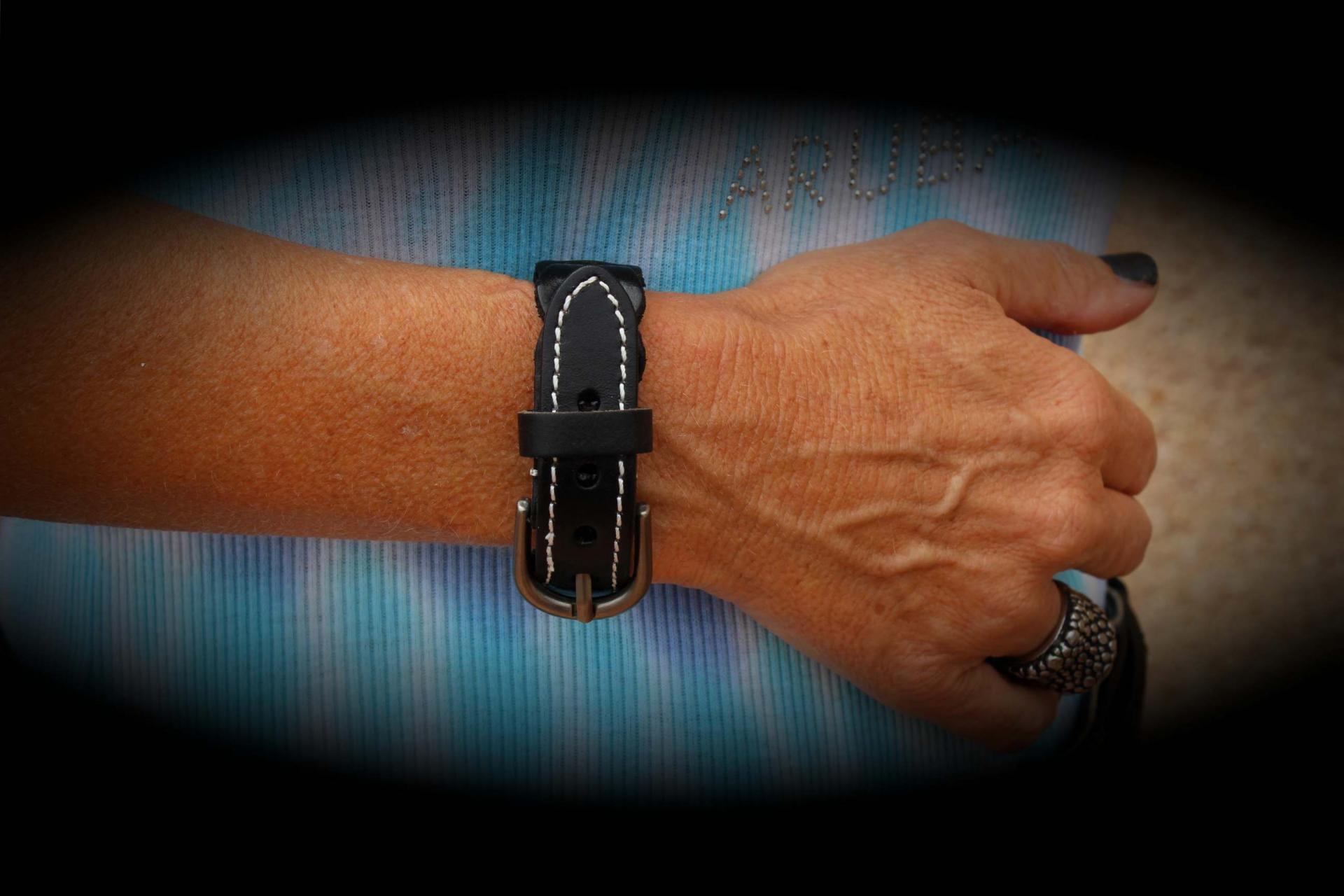 Leather adjustable bracelets from Chrissie C