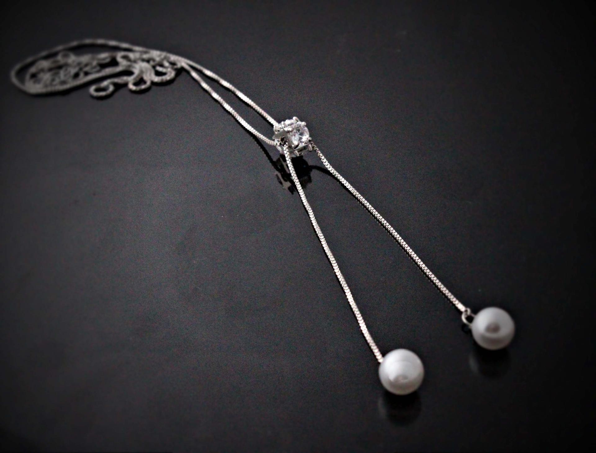Long Tassel Necklace With Pearl Design