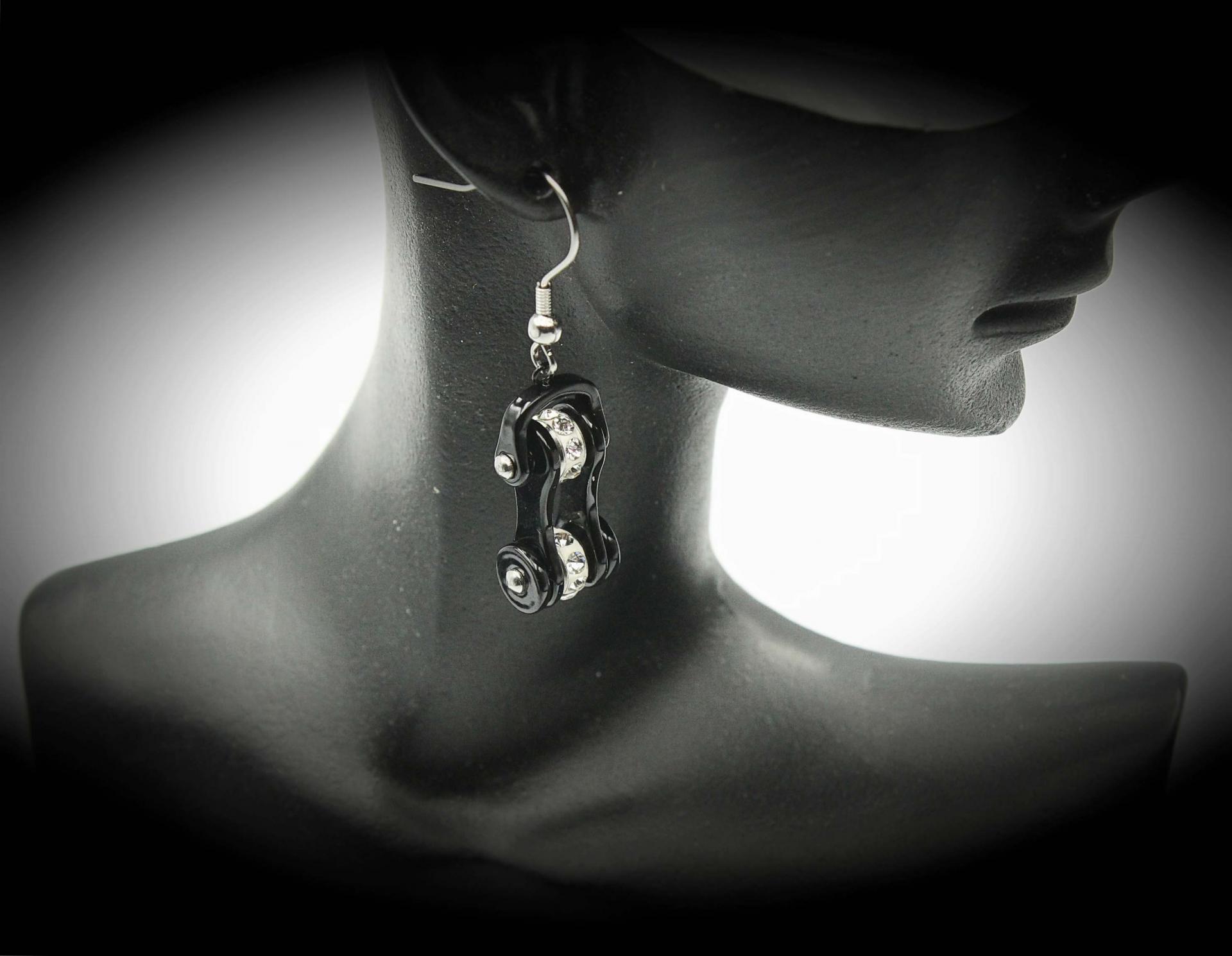 Motorcycle Chain Earrings 