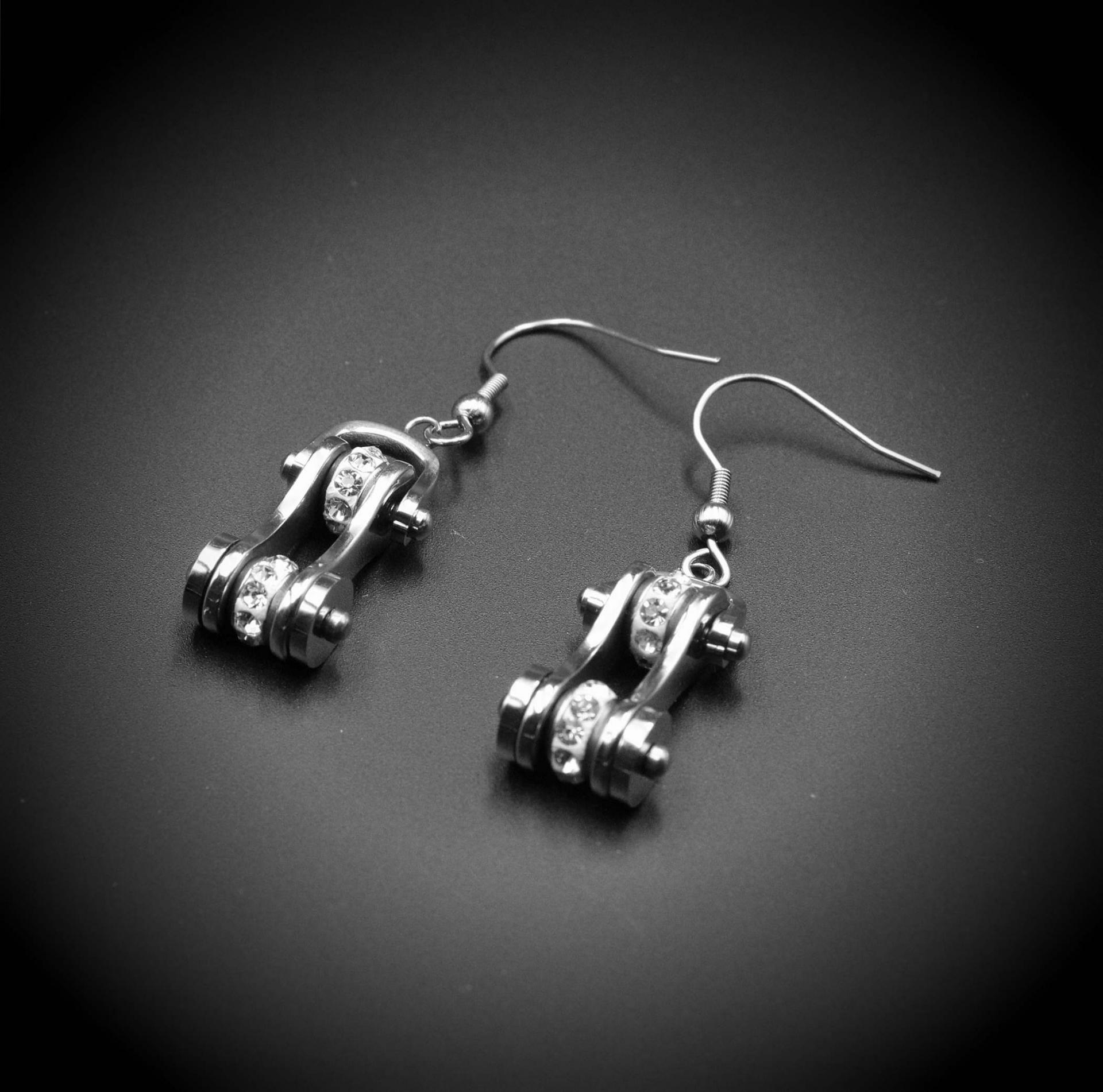 Motorcycle Chain Earrings 