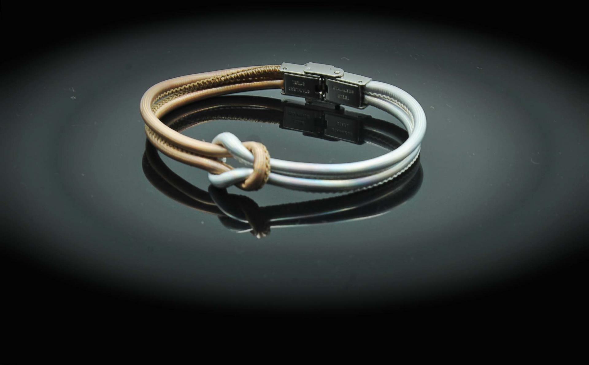 Chrissie C neon leather customisable bracelet
