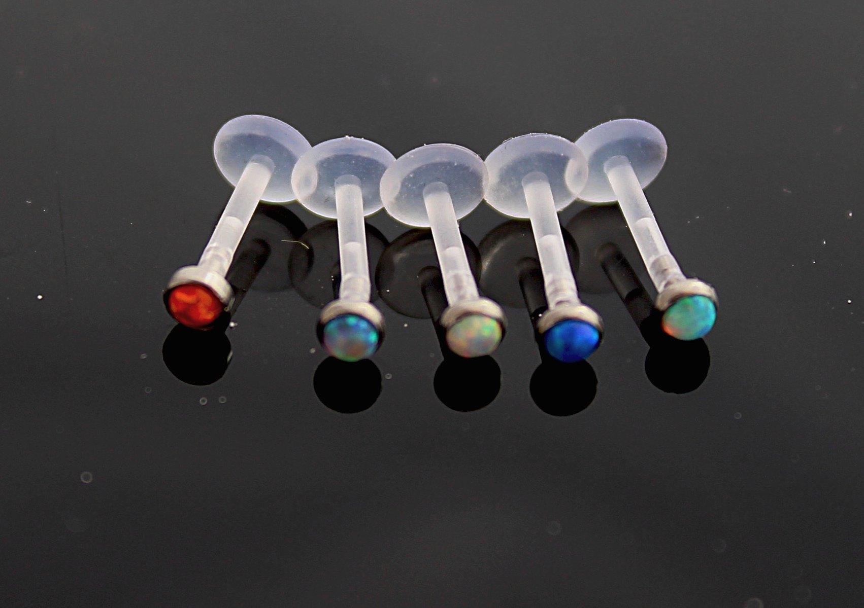 Bioplast Stud With Opal Gem