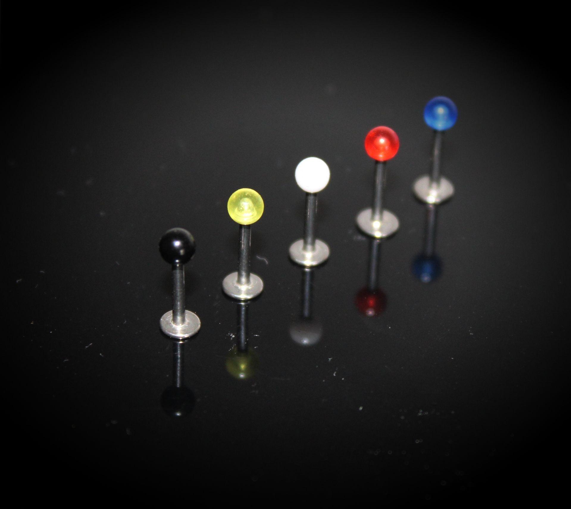 Pearl Labret Studs - Choice Of Colour and Length