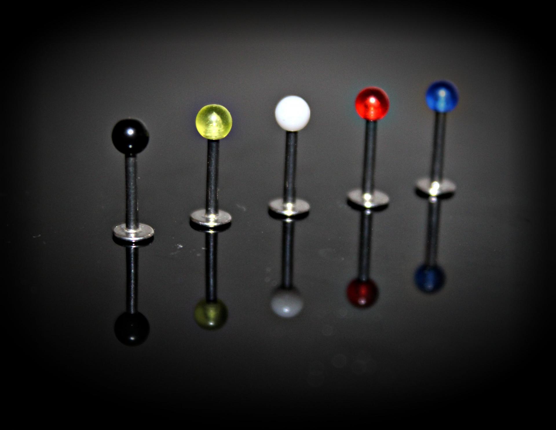 Pearl Labret Studs - Choice Of Colour and Length