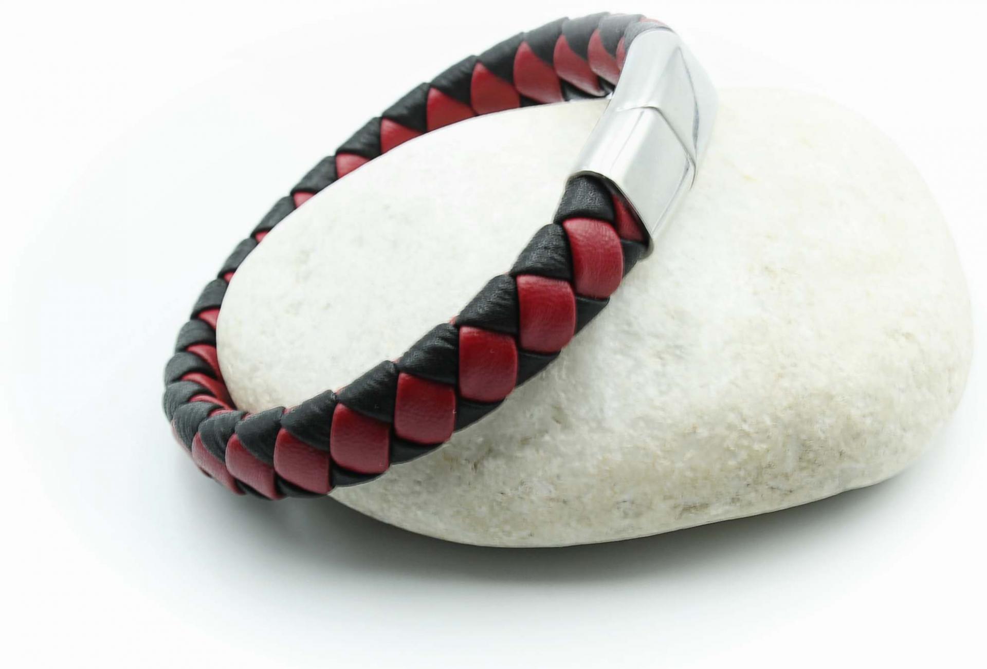 Red Black Square Fusion Customised Bracelet