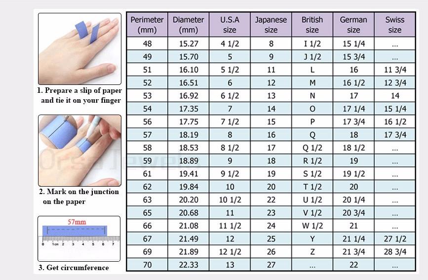 Ring size guide