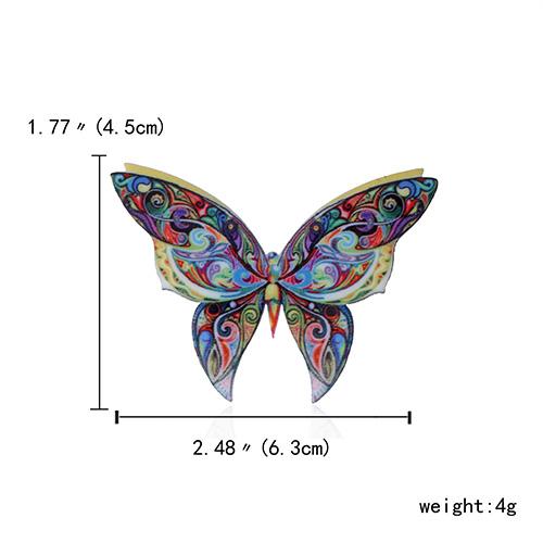 Butterfly Brooch Colourful Acrylic Design