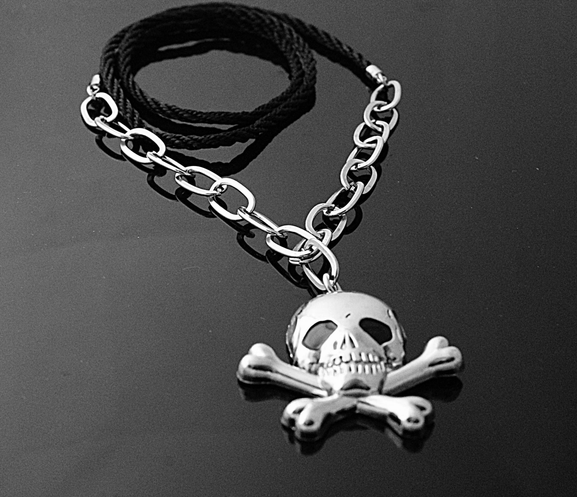 Skull & Crossbones Long Pendant